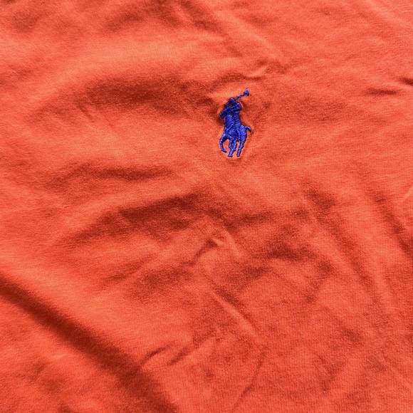 Ralph Lauren 100% Cotton Bright Orange T-Shirt size Small - Picture 3 of 5